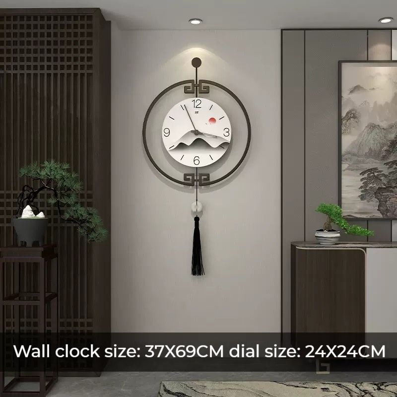 New Chinese wall , high-end living room, home decoration, silent hanging on the wall, fashionable restaurant style_voghion.com