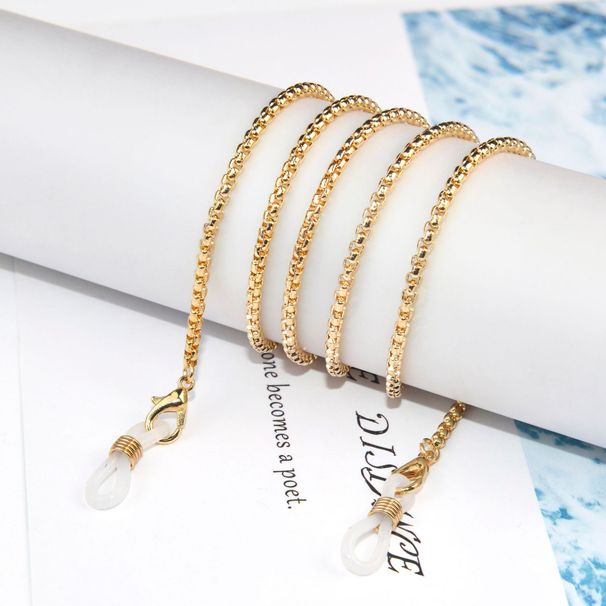 Catena per occhiali in metallo con fibbia in silicone, semplice e antiscivolo, per ragazze, alta qualità_voghion.com