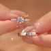 New High-Quality Simulated Diamond Couple For Men And Women, Hearts Eight Arrows 1 Carat Zircon Adjustable Open Rings_voghion.com