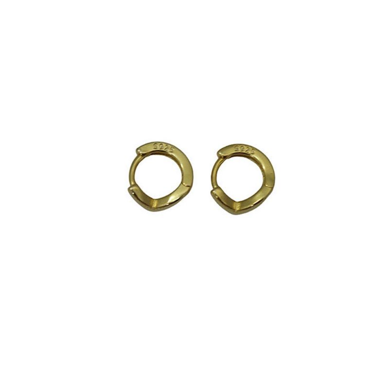 Orecchini a cerchio piccoli in argento minimalisti - Design adatto al sonno (non è necessario rimuoverli) | Gioielli per orecchie discreti_voghion.com