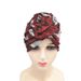 Flower Knot Ethnic Style New Elastic Cotton Printed Chemotherapy Headband Hat_voghion.com