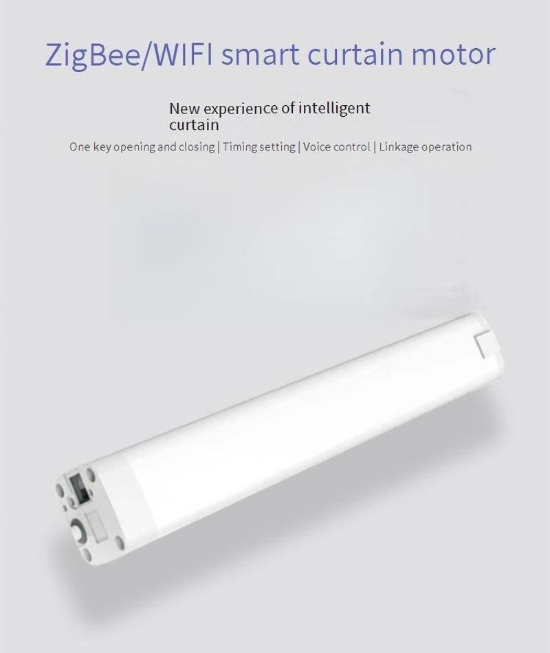 Tuya Smart Curtain Motor Kit - Automatic Roller Shade With Extendable Track Quiet DC Motor (Easy DIY Installation)​_voghion.com