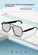 GS12 Smart Sunglasses With Bluetooth, UV Protection, Anti-Blue Light, Touch Control & HD Sound For Calls & Music – Stylish Metal Black Frame_voghion.com