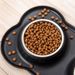 2-in-1 Dog Feeding & Watering Station, Thermoplastic Rubber Pet Bowl Mat With Stainless Steel Dual Bowls, Anti-Spill Pet Feeder, Includes Bowl Holder_voghion.com