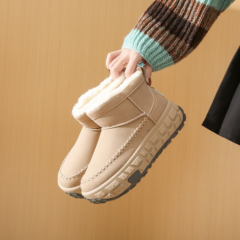 Damenschuhe Plüsch High Top Schneestiefel Damen Winter Neue Student Ins Version Warme Freizeitschuhe Baumwollschuhe LD7502_voghion.com