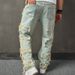 Herrenbekleidung 2024 Neue Retro-Jeans mit weitem Bein Trend Slacks High Street Hose mit weitem Bein_voghion.com