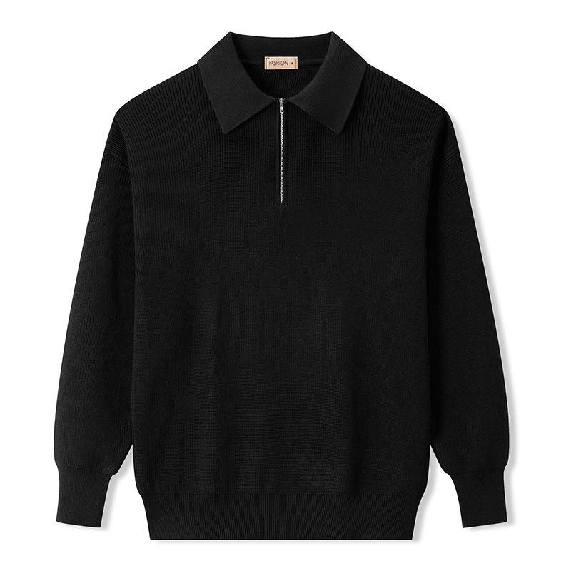 Herrenbekleidung Halbreißverschluss Rollkragenpullover Herren Pullover Pullover Trendy Einfach Lässig Gutaussehender Basispullover_voghion.com