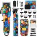 Professional Barber Clipper Set – Cordless Hair Trimmer Kit With Graffiti Design & Detachable Blades (USB Charging, Low Noise 36dB)_voghion.com