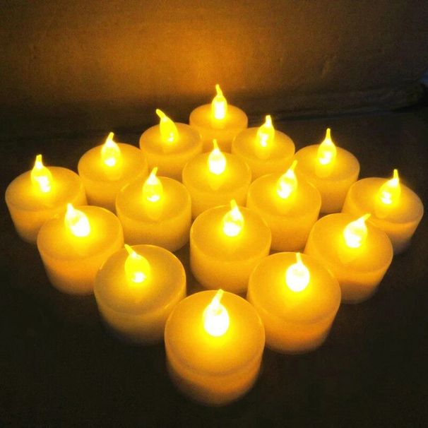 240x LED Tea Lights Candles Battery Operated Flickering Flameless Realistic Tealight_voghion.com