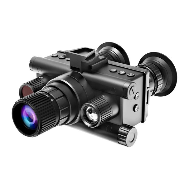 Nuovo dispositivo montato sulla testa, binocolo HD transfrontaliero, doppio schermo rotondo, occhiali da esterno, telescopio per visione notturna a infrarossi_voghion.com