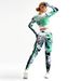 Cross-border European And American Fashion Printed High Elastic Sports Long Sleeve Hip-lifting Running Yoga Fitness Set_voghion.com