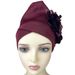 Women's Hijab hat exaggerated hat air layer side large flower hat Muslim hat Baotou hat_voghion.com