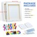 2pcs Framed Paint Kit Pre Drawn Canvas For Painting For Adults Stretched Canvas Flowers Women Art Set Diy Gifts Couple Paint Party 20x25cm/8x10inch_voghion.com