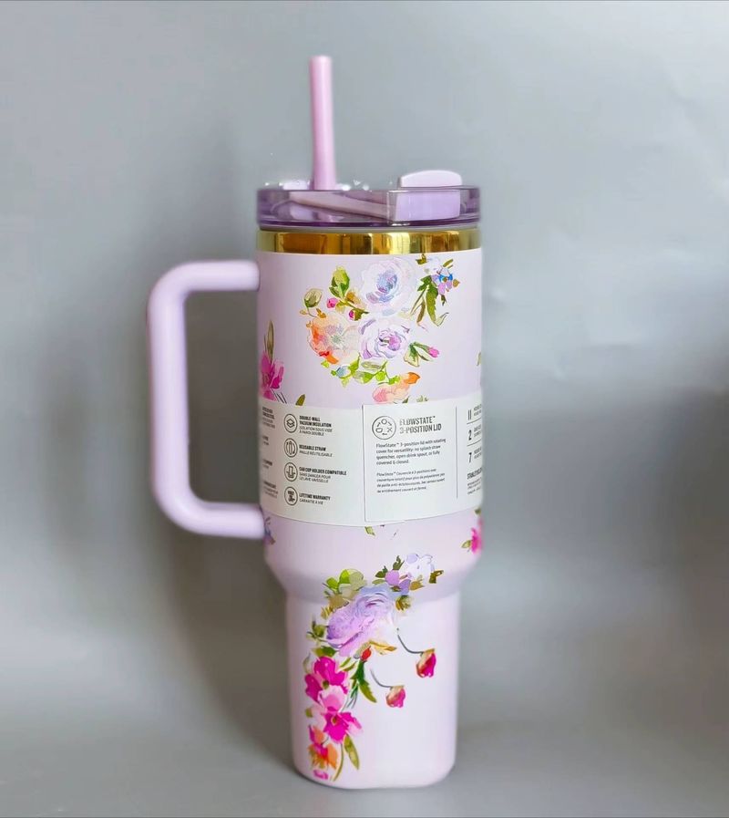 1.18L 40oz Lids 304 Stainless Steel Thermo Bottle Car Water Cup Insulated Cold Drink Vacuum Cup Travel Thermal Mug For Sport_voghion.com