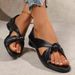 Ladies' High-heeled Sandals, Thick-soled Low-heeled Sandals, With A Unique Cross-cut Design. Soft And Comfortable Women's Shoes_voghion.com