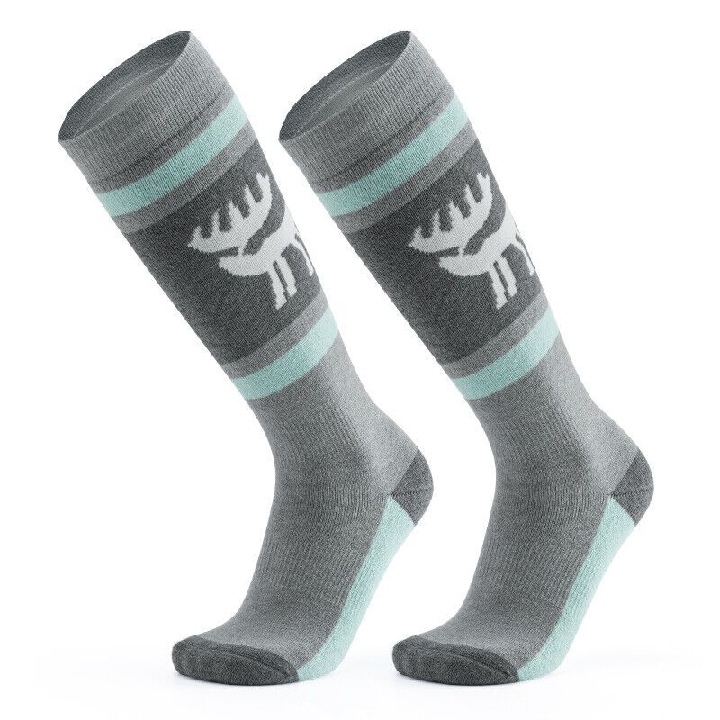 Qunature 1 paire de chaussettes de ski unisexes pour ski snowboard sports d'hiver_voghion.com