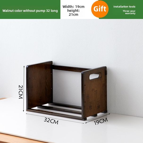 Solid Wood Bookshelf Desktop Storage Rack Simple Creative Small Bookcase Multi-layer Student Children Bay Window_voghion.com