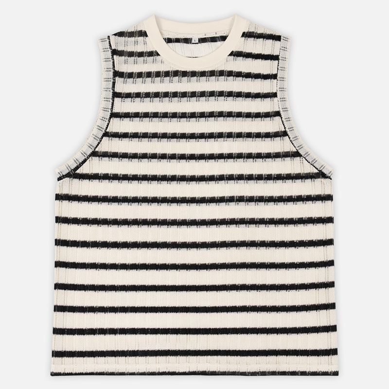 Gilet en maille pour homme, vêtement ample et décontracté, tendance, de haute qualité, style sportif, couleur contrastée_voghion.com