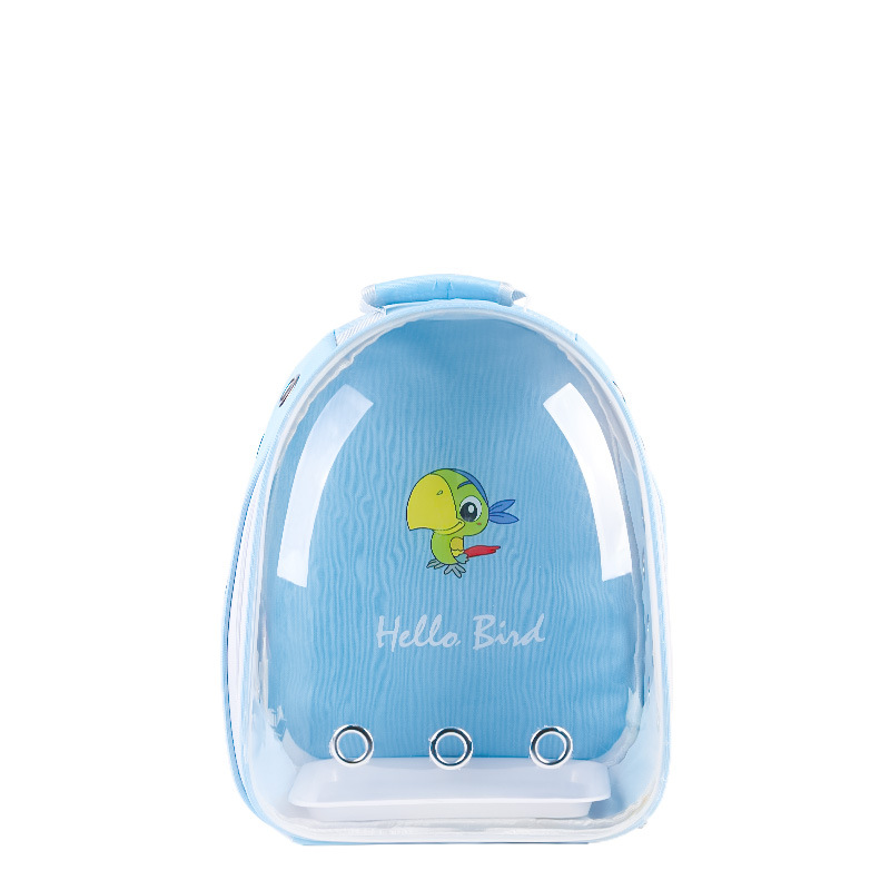 Sac à dos de transport pour animaux de compagnie Parrot Out Pack chaud et respirant pour petits oiseaux Sac à dos panoramique transparent pour oiseaux_voghion.com