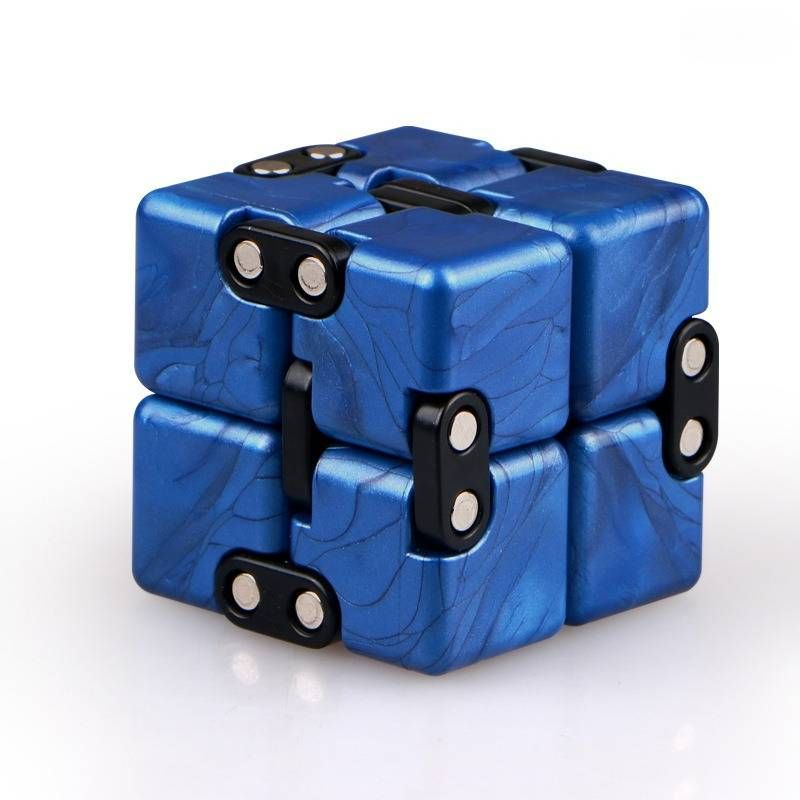 Ulepszona zabawka Fidget Cube, fajny mini gadżet idealny do łagodzenia stresu i lęku oraz zabijania czasu, specjalnie zaprojektowana tekstura artystyczna i modna (szafir)_voghion.com