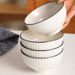 Underglazed Color Simple Restaurant Thickened Rice Bowls-household White Ceramic Bowls_voghion.com