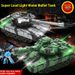 Giocattolo carro armato RC con proiettili ad acqua 6CH/12CH - Cingolato militare con funzione di sparo, batteria ricaricabile e 3 colori mimetici (verde/deserto/argento)_voghion.com