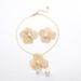 Ladies' Necklace And Earring Set Versatile Floral Design With Pearl Accents Niche Long Collarbone Chain_voghion.com