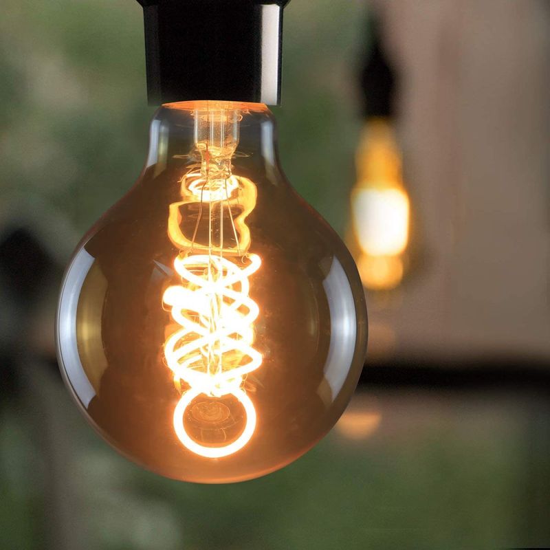 LED Edison Glühbirne Retro Kugel Glühlampe - 2ER 4W G80 Dekorative Globelampen Warmweiß 2200K LED Filament Birne Für Nostalgie Beleuchtung Im Café Bar_voghion.com