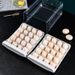 2-Tier Drawer-Style Egg Storage Container - 40-Cell Clear Pet Refrigerator Organizer (Stackable Egg Tray Freshness Protection)_voghion.com