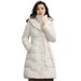 Jaqueta feminina de inverno estilo coreano, modelo grosso, ideal para trabalho, vestimenta artística, em algodão, quente e comprida._voghion.com