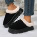 Hairy slippers female indoor and outdoor wear fashion large size home warm cotton drag explosion_voghion.com