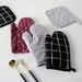 Modern Minimalist Oven Mitts & Pot Holders Set – Heat Resistant Kitchen Gloves With Non-Slip Grip, Geometric Patterns (16x26cm)_voghion.com