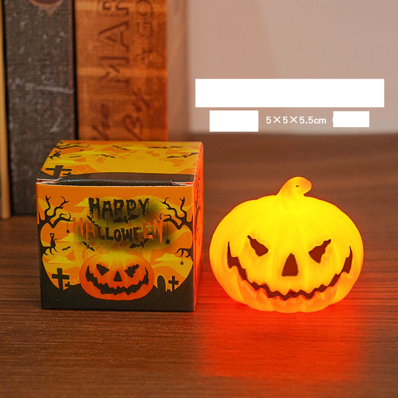 Halloween pumpkin lantern funny LED luminous night light shopping mall bar party layout atmosphere decoration ornaments_voghion.com