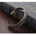 Men's Jewelry Vintage Feather Bracelet With Engraved Arabesque Pattern, Adjustable Open Cuff Bangle For Casual & Formal Wear_voghion.com