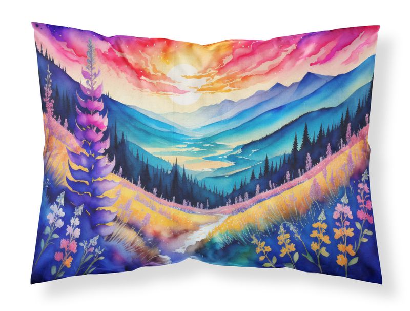 Annual Larkspur in Color Standard Pillowcase Lightweight Super Soft Easy Care Decorative Artwork Pillowcase, Standard_voghion.com