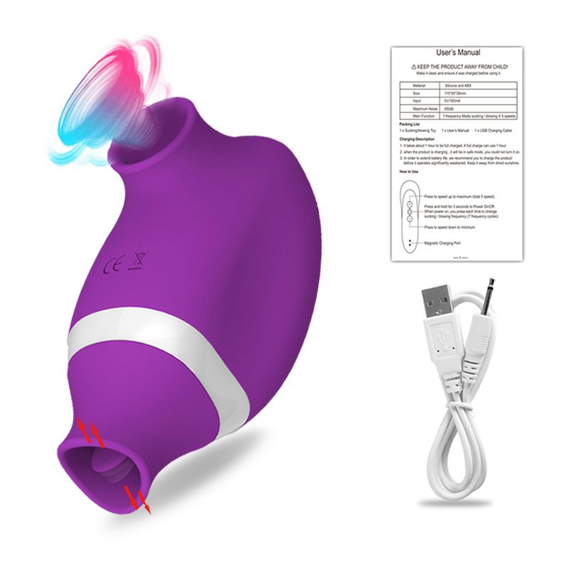 Powerful Sucking Vibrator Female with Tongue Nipple Clitoris Sucker Oral Blowjob Vacuum Stimulator Sex Toys fo_voghion.com
