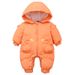 Premium Baby Down Jumpsuit – Soft & Warm Hooded Snowsuit For Boys & Girls (80-100cm, Orange/Cream)_voghion.com