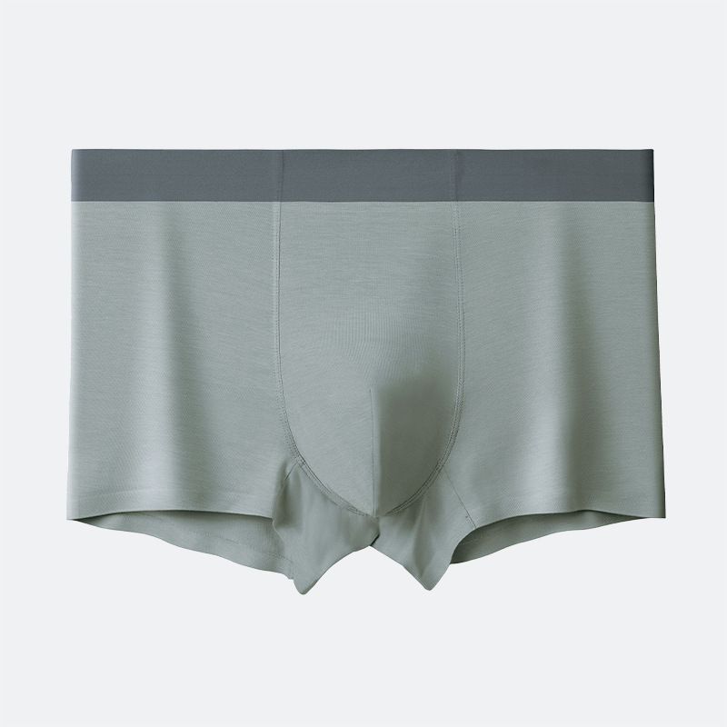 Men's Underwear Mid Waist Seamless Modal Underwear For Boys Comfortable Breathable Fat Guy Pants_voghion.com