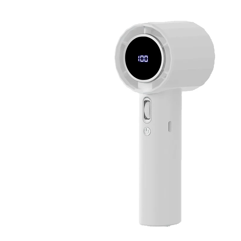 Ventilatore da tavolo portatile ricaricabile USB Mini con display digitale, raffreddamento a ghiaccio portatile ad alta velocità a 100 velocità_voghion.com