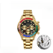 Rainbow Di Diamond Inlaid Fully Automatic Mechanical for Men, Men's Watch with Hollow out Calendar, Waterproof Night_voghion.com