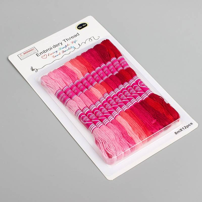 DIY Two Color HanPolyester Floss Gradient Color Handmade Accessories Thread 8m/pc_voghion.com