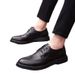 Euro Step Brogue Carved Pointed Lace-Up Leather For Men Spring New Business Formal British Style Office Shoes_voghion.com