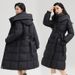 Langer Puffermantel mit Kapuze für Damen in Übergröße – Slim Fit Winterjacke mit Gürtel (M-XXXL) | Stylisch & Warm_voghion.com