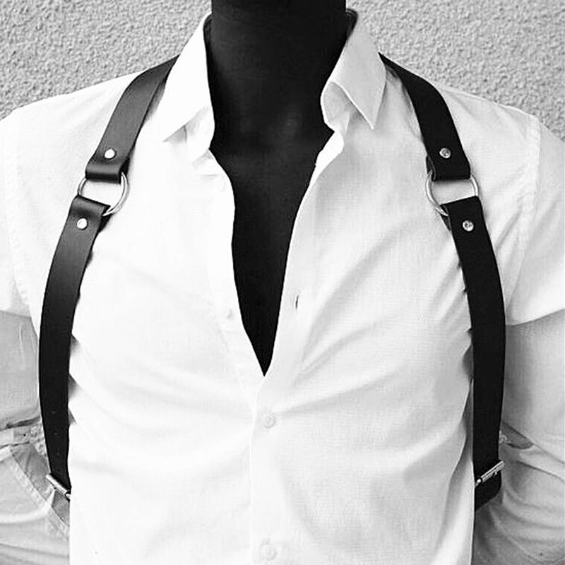 Hip Hop Männer Casual Bindung Bar Anzug Strap_voghion.com