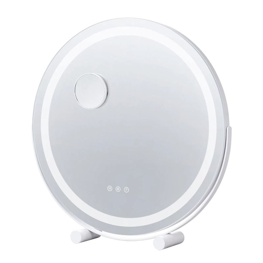 Per specchio da 20' Touch LED per camera da letto, luci intelligenti per trucco con vanità rotonda con_voghion.com