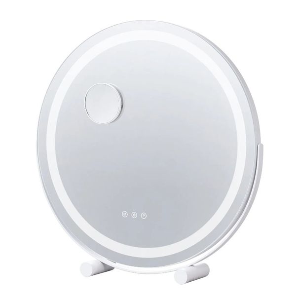 Per specchio da 20' Touch LED per camera da letto, luci intelligenti per trucco con vanità rotonda con_voghion.com