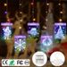 3D Christmas Hanging Lights With Remote Control, 2M LED String Lights For Indoor Decoration, Snowman & Reindeer Design_voghion.com