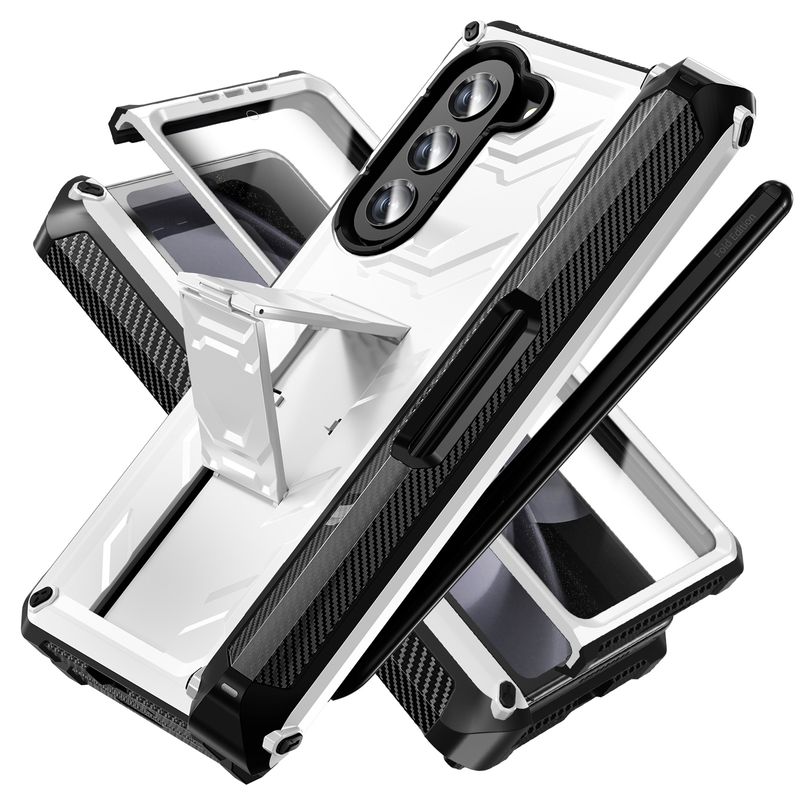 Holder Screen Protector Hinge Protection, Heavy Duty Shockproof Protective Rugged Phone Case 360 Full Shockproof Cover fo Galaxy Z Fold 3/5_voghion.com
