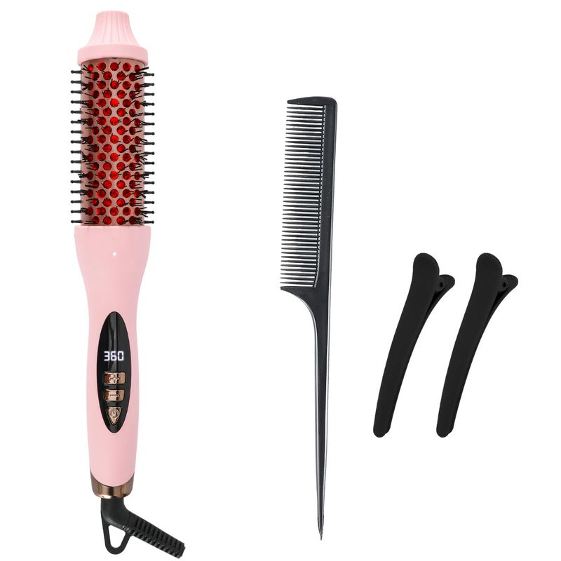 Fluffy Dual-use Straightening Household Multi-functional Styling Lazy Electric Heated Curling Comb_voghion.com