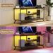 TV Stand With Power Outlets And LED Lights - TV Stand For TVs Up To 55 Inch, Entertainment Center With Shelves, Modern TV Console Table For Living R_voghion.com